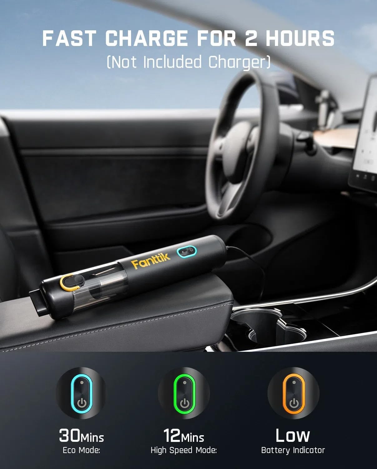 Fanttik Slim V8 Mate™ Portable Car Vacuum